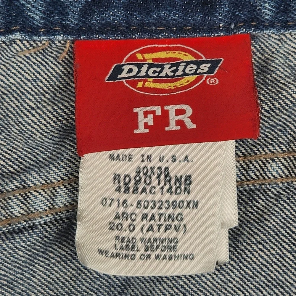Dickies FR Flame Resistant Workrite Jeans Mens 38x32 Blue Denim USA‎ Made